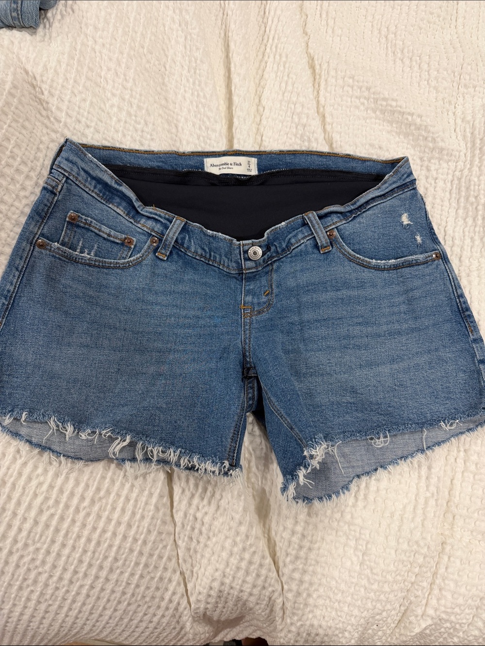 Maternity Abercrombie & Fitch Blue Denim Cutoff Shorts